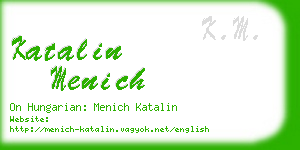 katalin menich business card